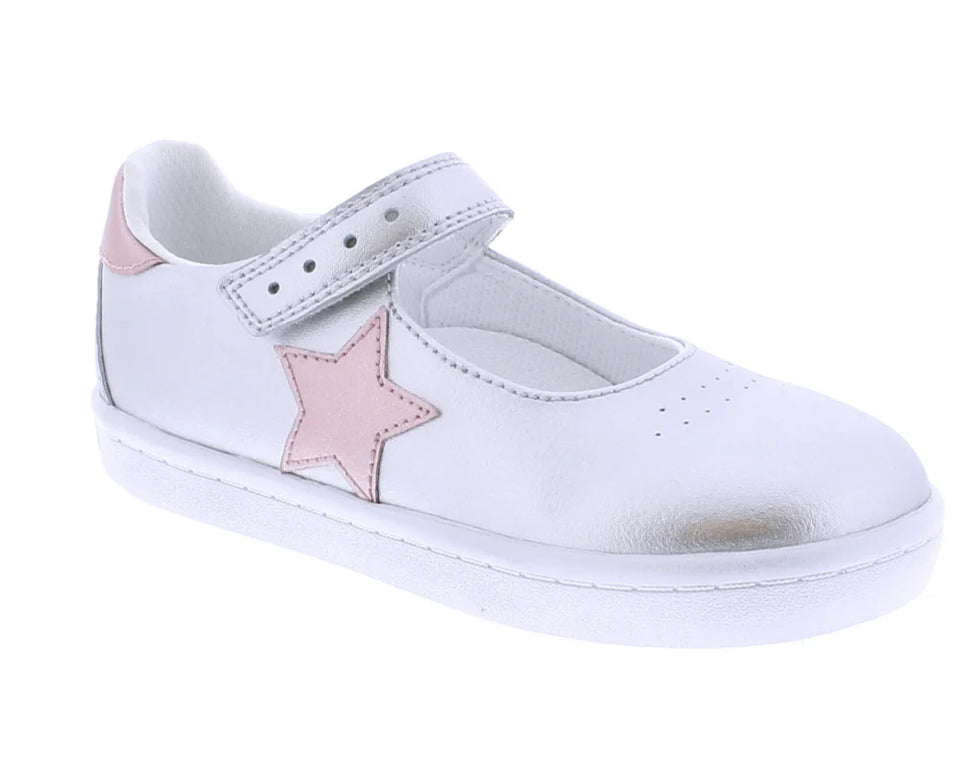 Stella - Silver/Rose Leather