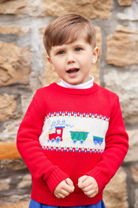 Intarsia Sweater - Train