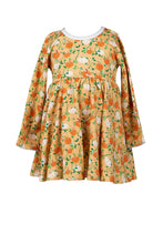 Load image into Gallery viewer, Long Sleeve Twirl Dress - Autumn Vine