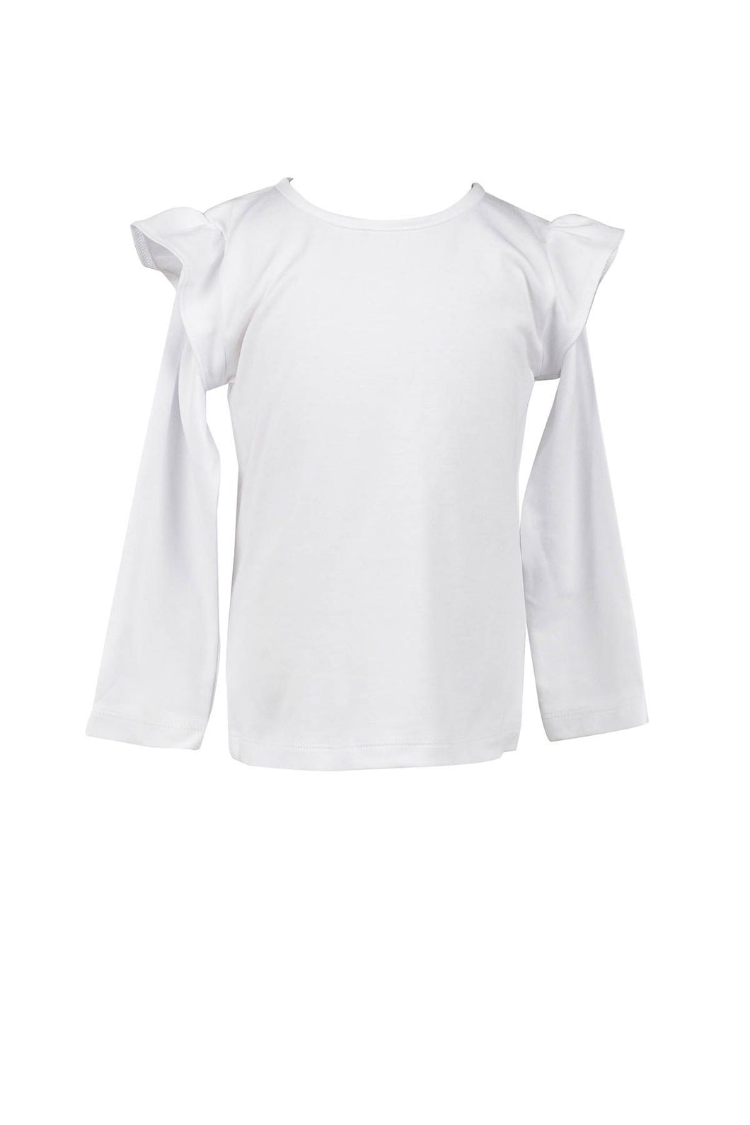 Flutter Sleeve Shirt - White