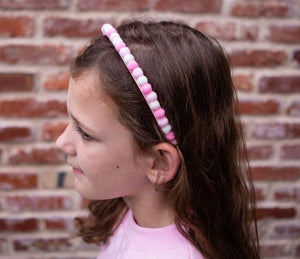 Pink Party Pom Pom Headband