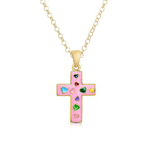 Load image into Gallery viewer, Cross Pendant Necklace - Pink