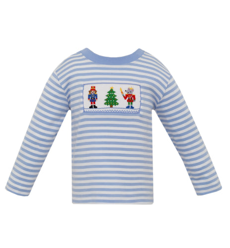 Nutcracker Smocked Long Sleeve Shirt