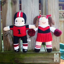 Load image into Gallery viewer, Cheerleader Knit Doll - Red/Black