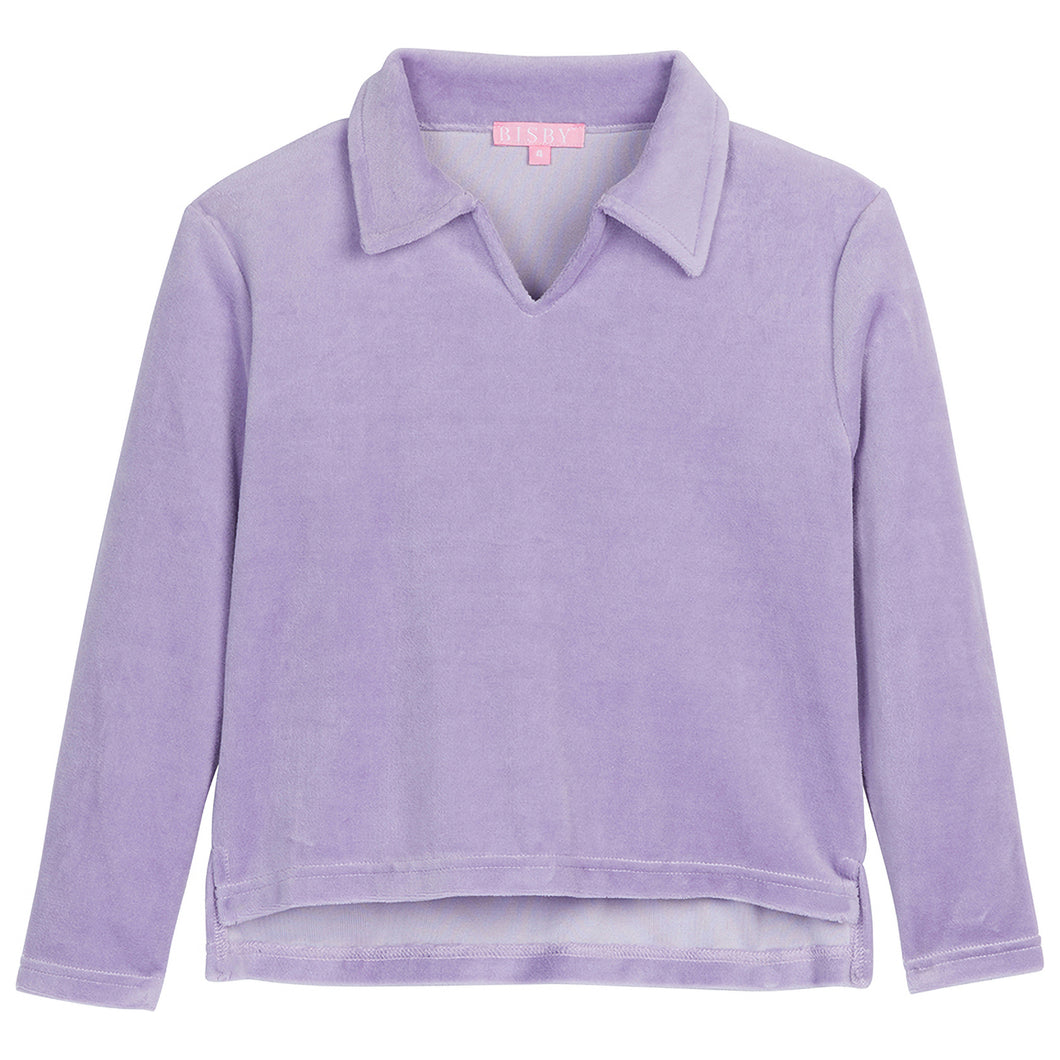 Polo Pullover - Lilac Velour