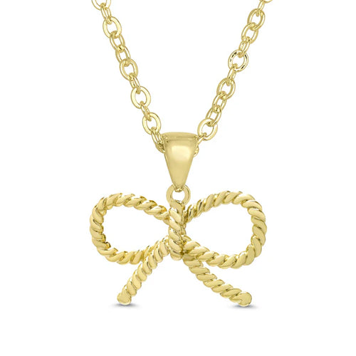 Bow Twist Necklace - Gold