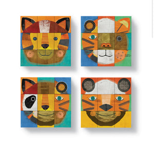 Make-A-Face Puzzle Blocks - Wild Kingdom