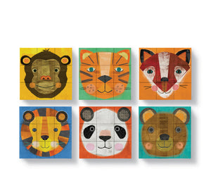 Make-A-Face Puzzle Blocks - Wild Kingdom