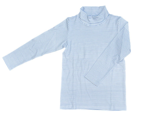 Tripp Turtleneck - Light Blue Stripe