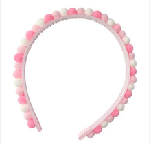 Load image into Gallery viewer, Pink Party Pom Pom Headband