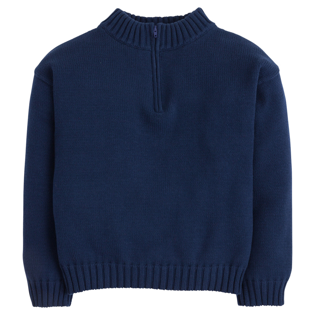 Quarter Zip Sweater - Navy