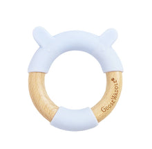Load image into Gallery viewer, Silicone + Wood Teether: Lion/Mint