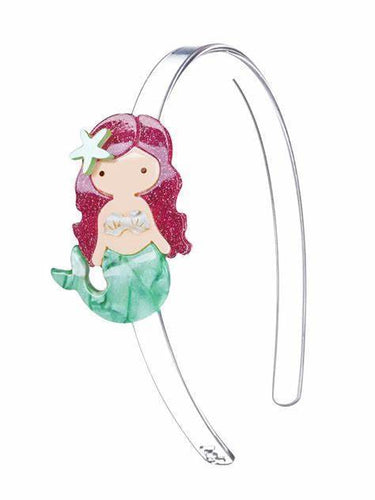 Underwater Mermaid Headband - Glitter Red