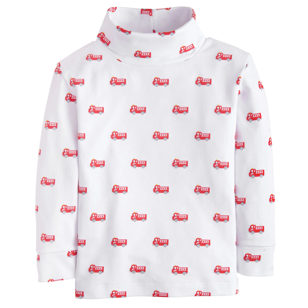 Printed Turtleneck - Fire Truck