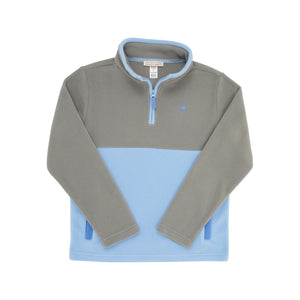 Hayword Half Zip (Fleece) - Grantley Gray with Beale Street Blue