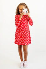 Load image into Gallery viewer, Long Sleeve Polly Play Dress - Bustling Bows