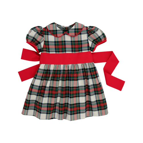 Cindy Lou Sash Dress - Aiken Place Plaid