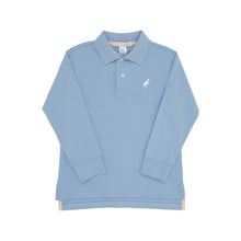 Load image into Gallery viewer, Long Sleeve Prim &amp; Proper Polo - Barrington Blue with Worth Avenue White