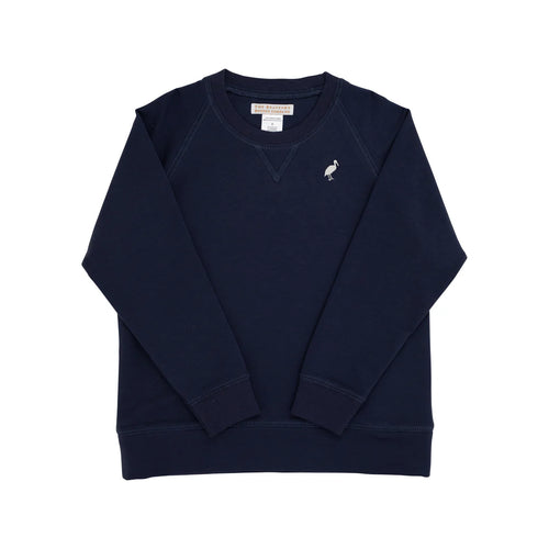 Cassidy Comfy Crewneck - Nantucket Navy with Palmetto Pearl