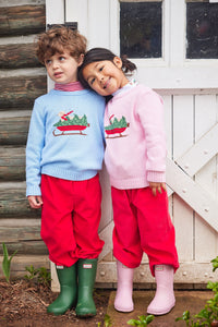 Intarsia Sweater - Pink Holiday Lab