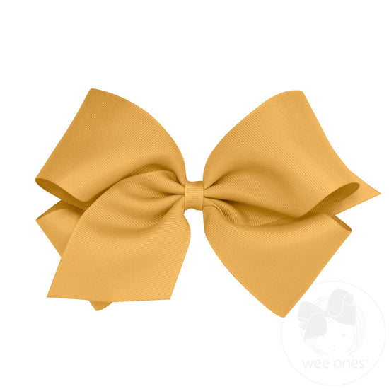 Classic Grosgrain Hair Bow - Old Gold