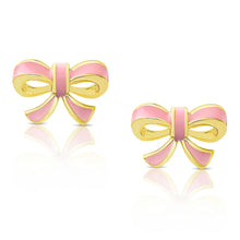 Load image into Gallery viewer, Bow Stud Earrings - Pink