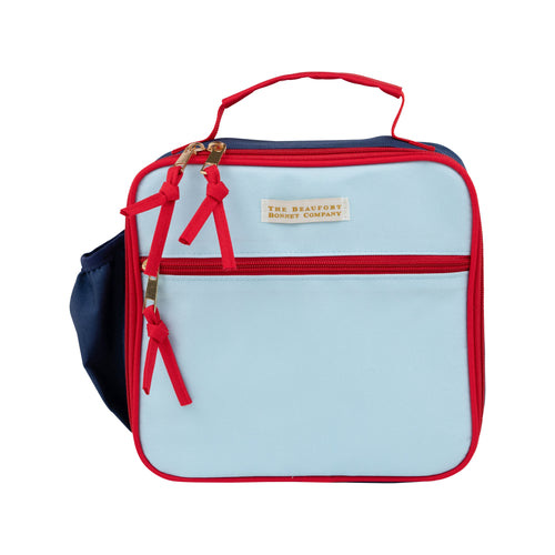 Leighton Lunch Box - Richmond Red, Buckhead Blue, & Nantucket Navy With Get In Line Lining