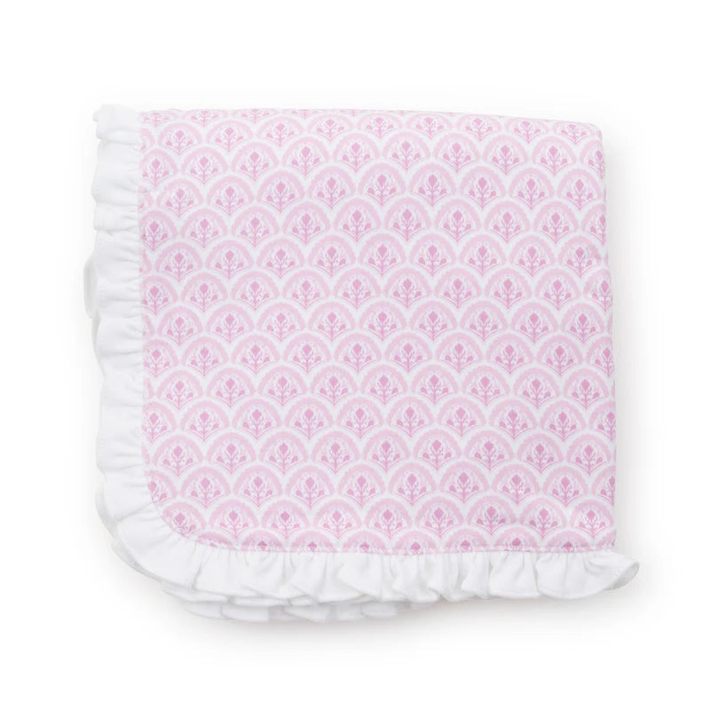 Ruffle Blanket - Scalloped in Pink