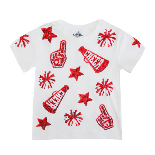 Red and White Cheer Shirt