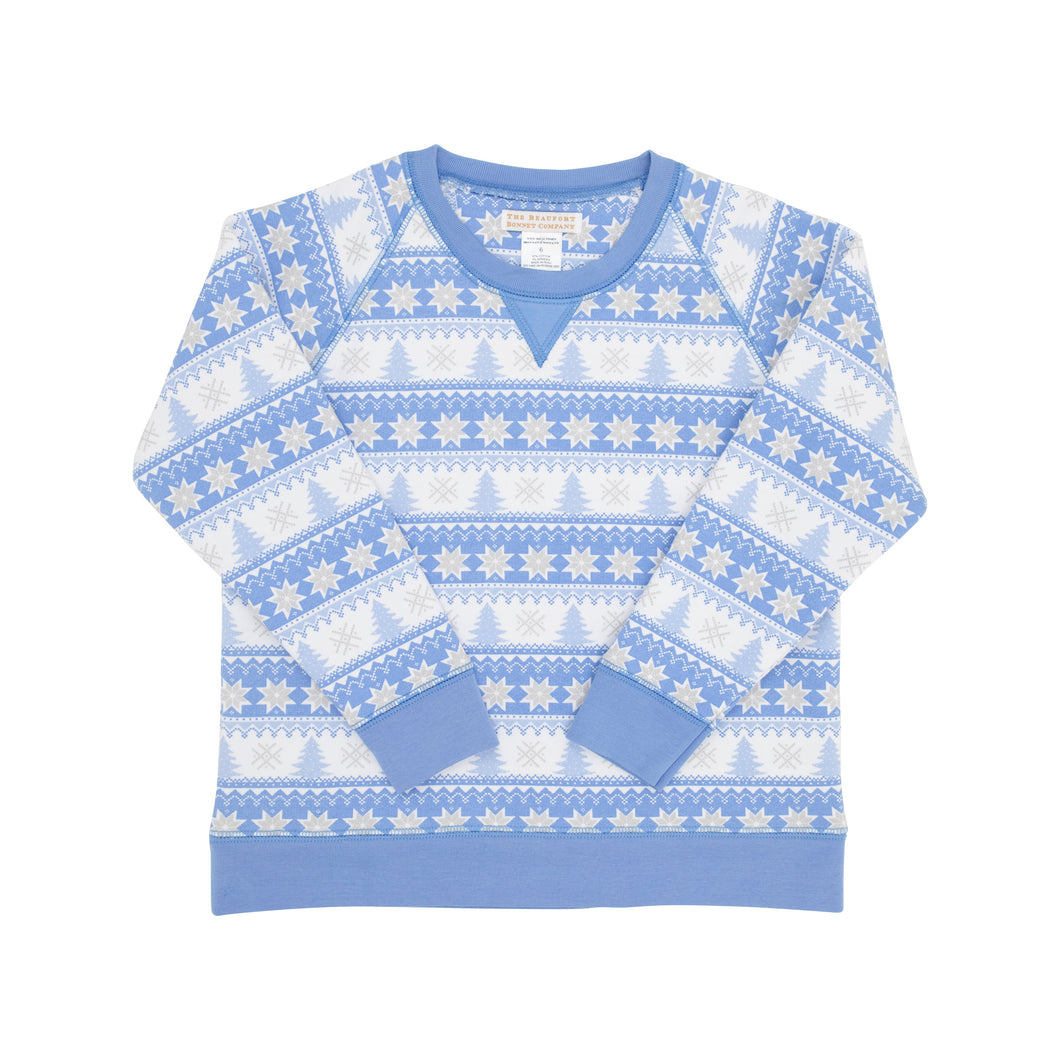 Smitty Sweatshirt Fairisle Flurries (Blue)