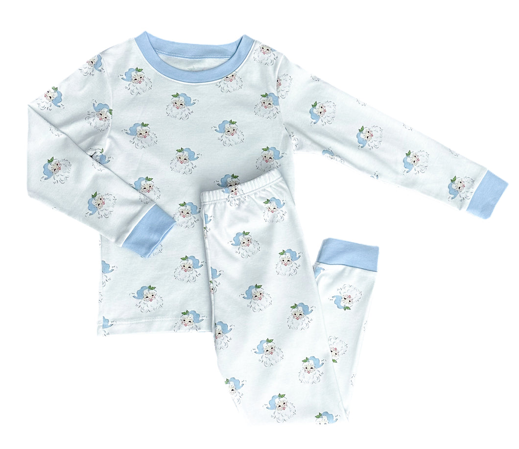 Two Piece Jammies - Blue Santa