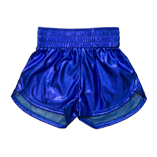 Royal Blue Metallic Shorts