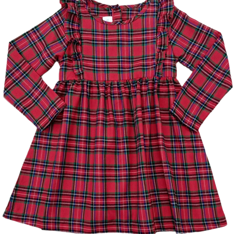 Red Christmas Plaid Harper Dress