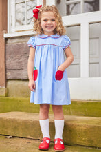 Load image into Gallery viewer, Peter Pan Pocket Dress - Apples