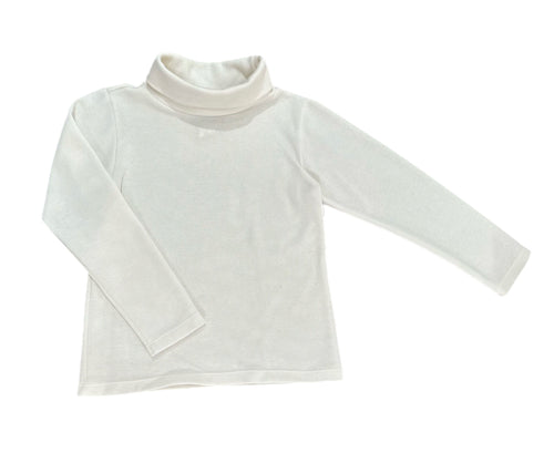 Cream Turtleneck Top