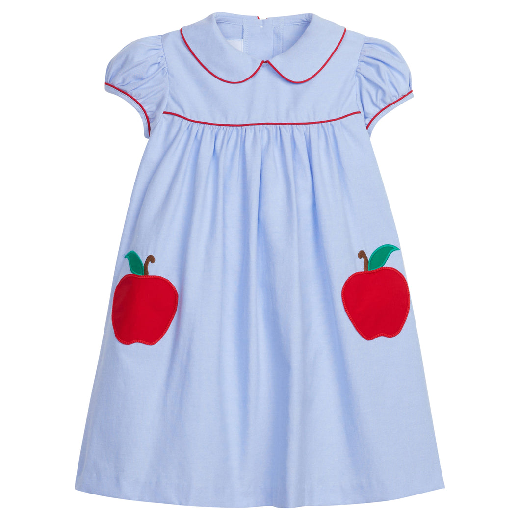 Peter Pan Pocket Dress - Apples