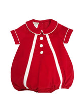 Load image into Gallery viewer, Red Corduroy Christmas Baby Boy Romper