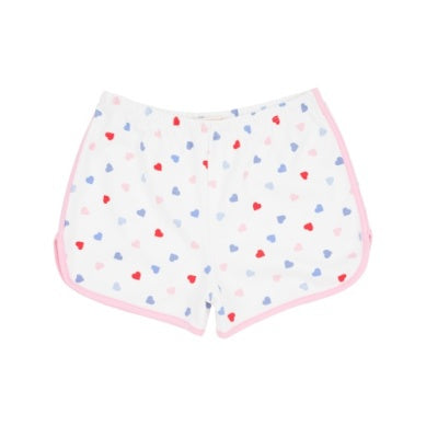Cheryl Shorts - Happy Hearts with Pier Party Pink
