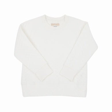 Cassidy Comfy Crewneck (Quilted) - Palmetto Pearl