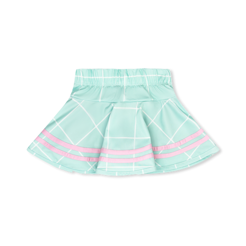 Callie Skort - Mint For Fun Windowpane with Cotton Candy Pink