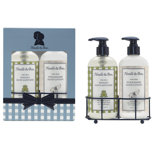 Instant Hand Sanitizer & Wholesome Hand Lotion Caddy Gift Set