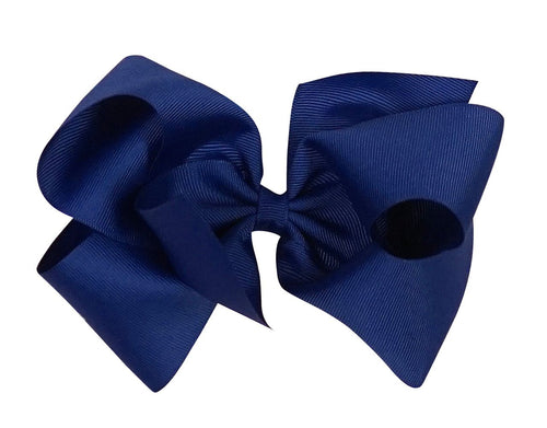 Classic Grosgrain Hair Bow - Royal Blue